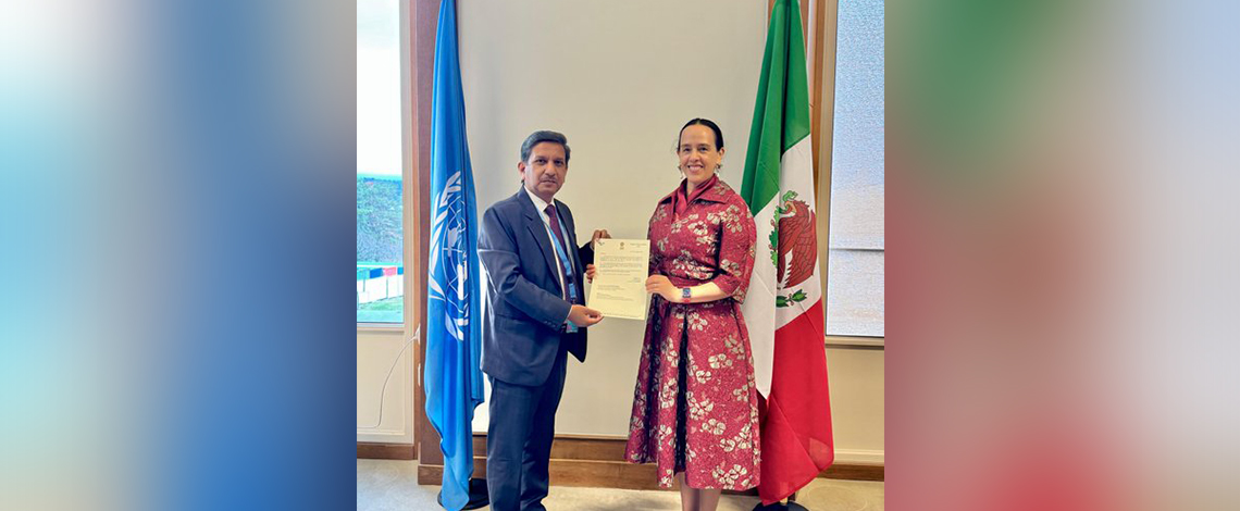 Amb. Charanjeet Singh, PR CD presented his credentials to the President of the Conference H.E. Francisca Escobar at the UN Palais des Nations on 26 November 2025